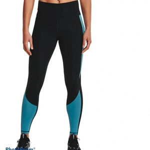 Under armour  Teal black compression Cold gear leggings Sz L